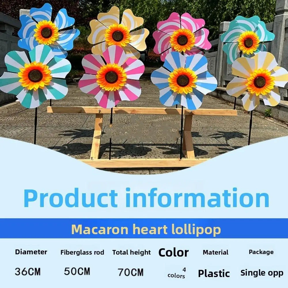 Sunflower Windmill Wind Spinner – Garden Yard Stake 20/36cm