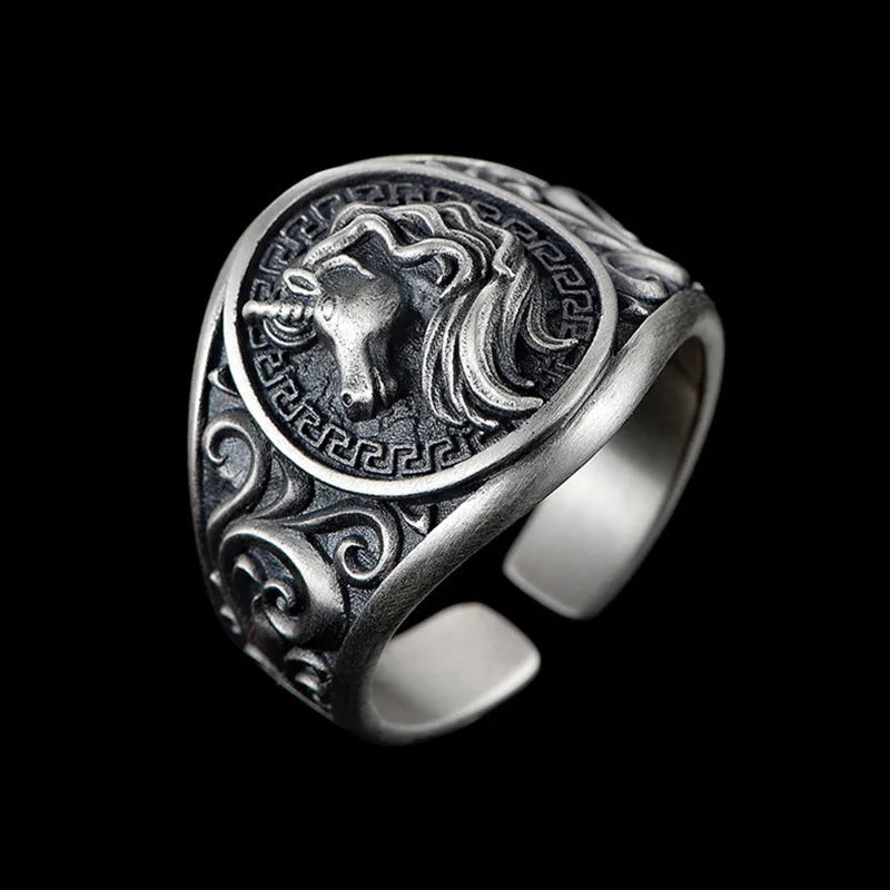 Vintage Punk Dragon Snake Tiger Adjustable Ring | Unisex