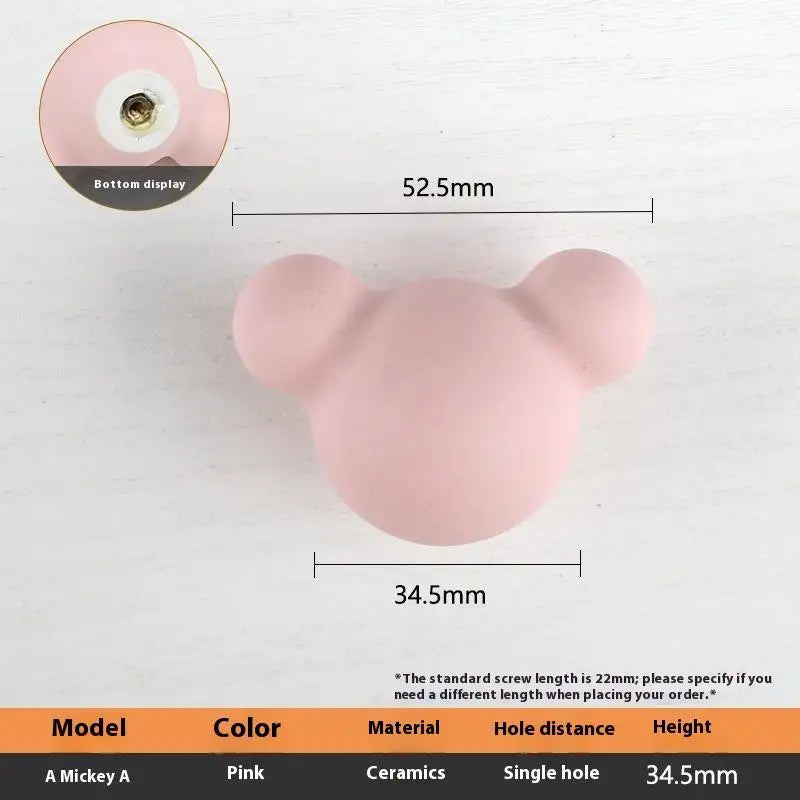 Nordic Ceramic Macaron Kids Cabinet Knobs & Drawer Handles