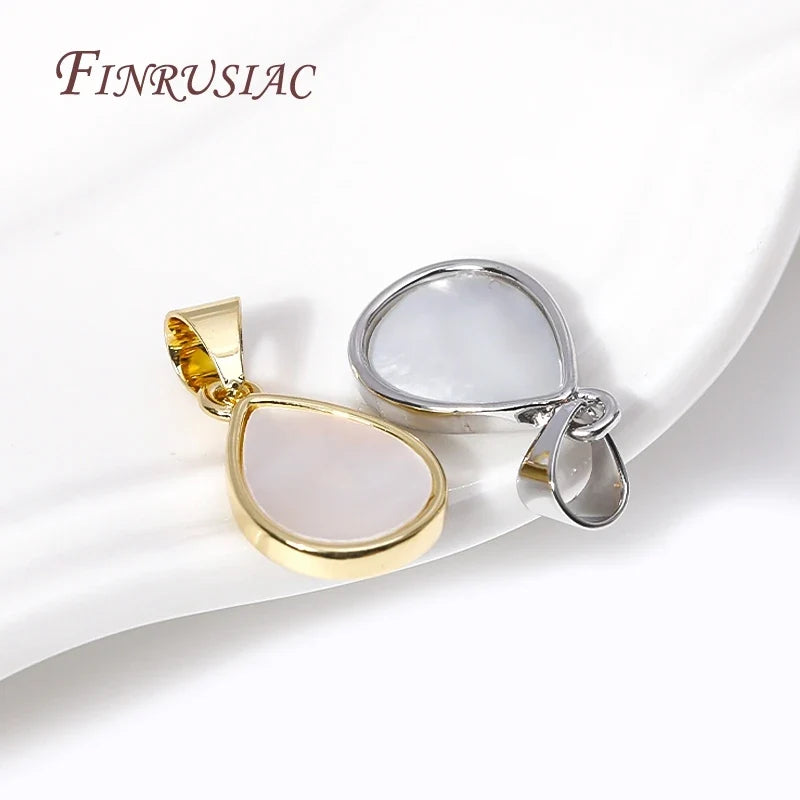 18K Gold Plated Shell Drop Charm Pendants | DIY Jewelry Making