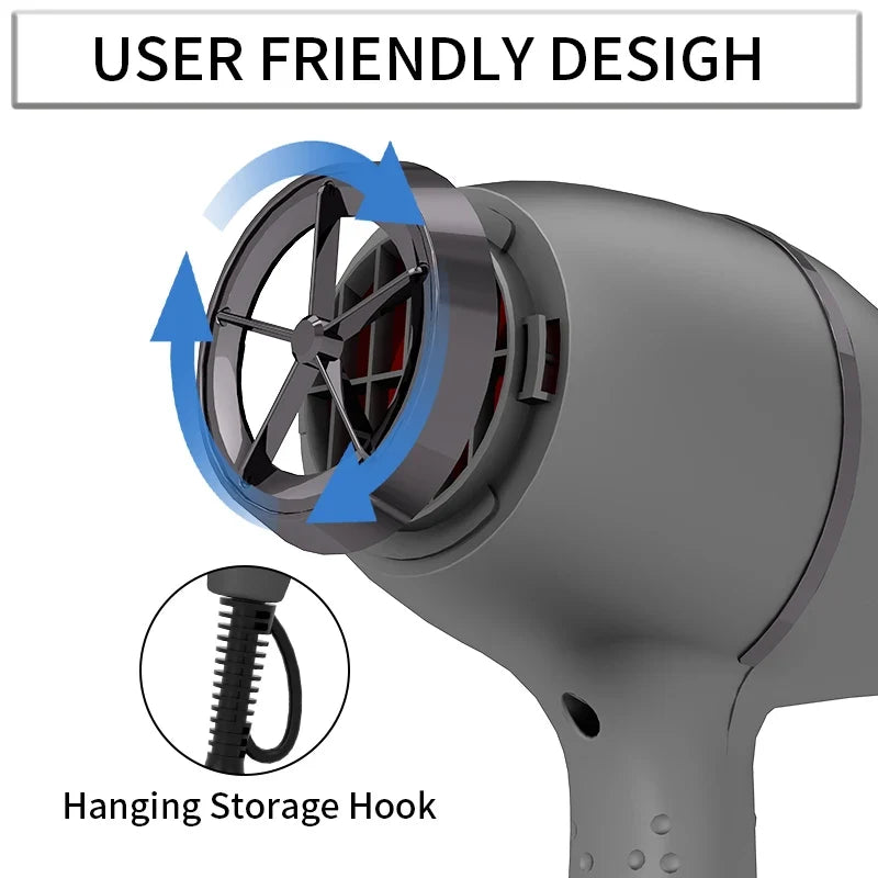 Professional Salon Hair Dryer 2200W Far-Infrared Anion Low Noise