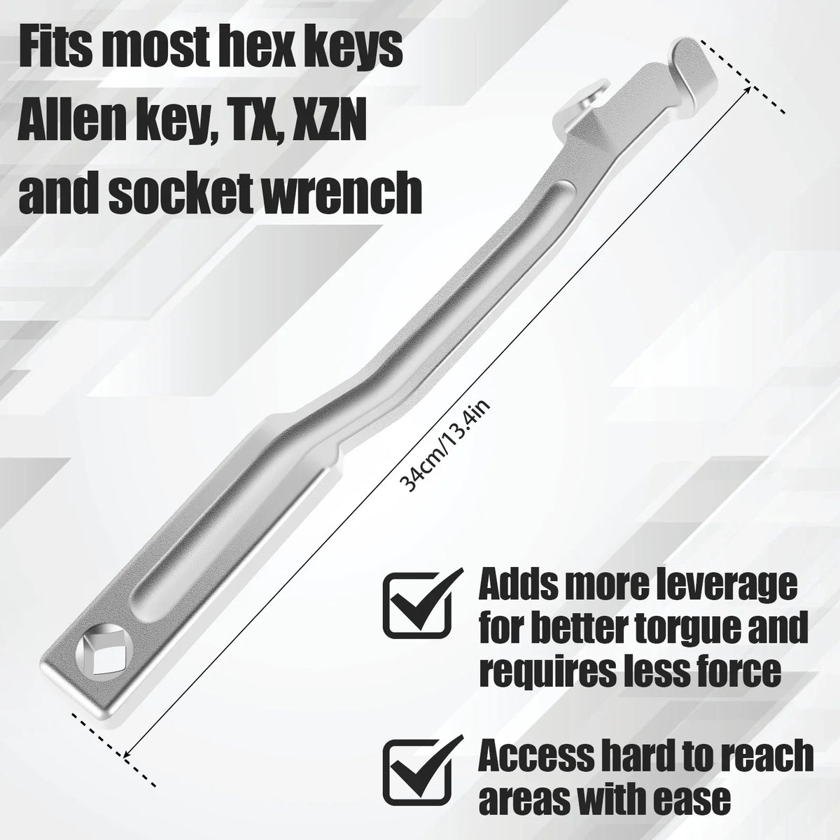 Universal 1/2" Drive Wrench Extender Adapter & Tool Bar Set