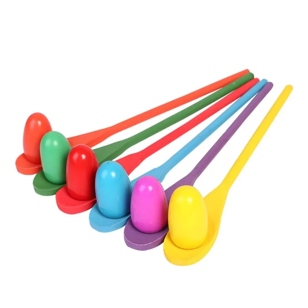 Wooden Egg & Spoon Race Game Set – Kids Party Outdoor Fun