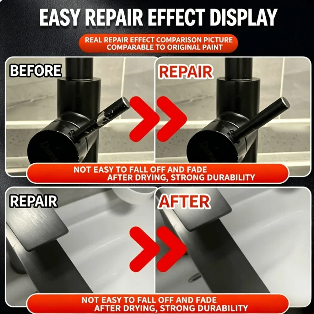 Black Metal Touch-Up Paint Pen – Waterproof Scratch Repair