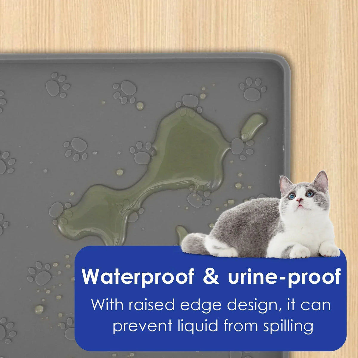 Waterproof Silicone Cat Litter Mat – Non-Slip Washable Pet Mat