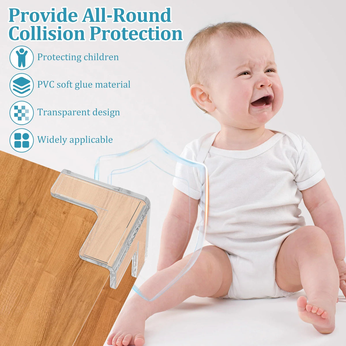Baby Corner Guards – Transparent PVC Edge Protectors 24/48/100 Pcs
