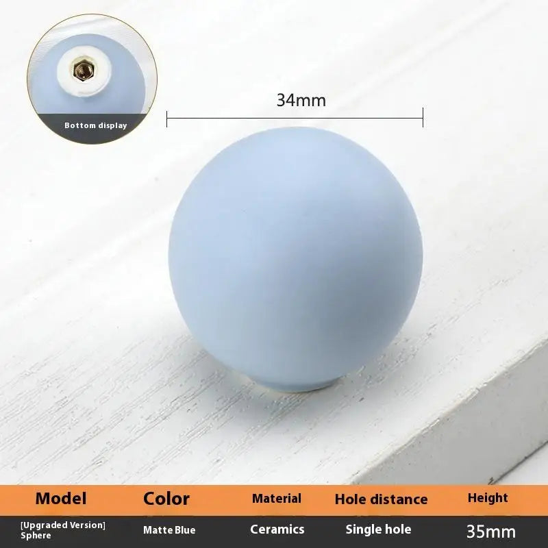 Nordic Ceramic Macaron Kids Cabinet Knobs & Drawer Handles