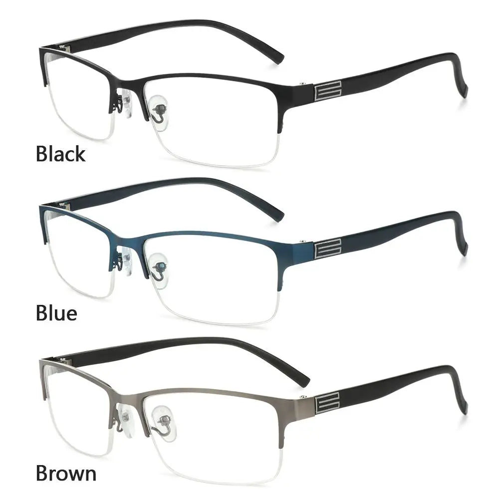 KLASSNUM Men Square Frame Myopia Glasses | -1.00 to -6.00