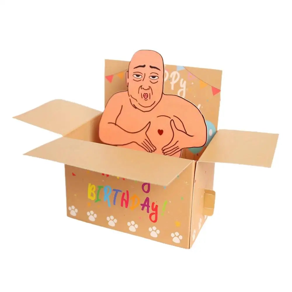 Funny 3D Pop-Up Happy Birthday Card – Whimsical Design