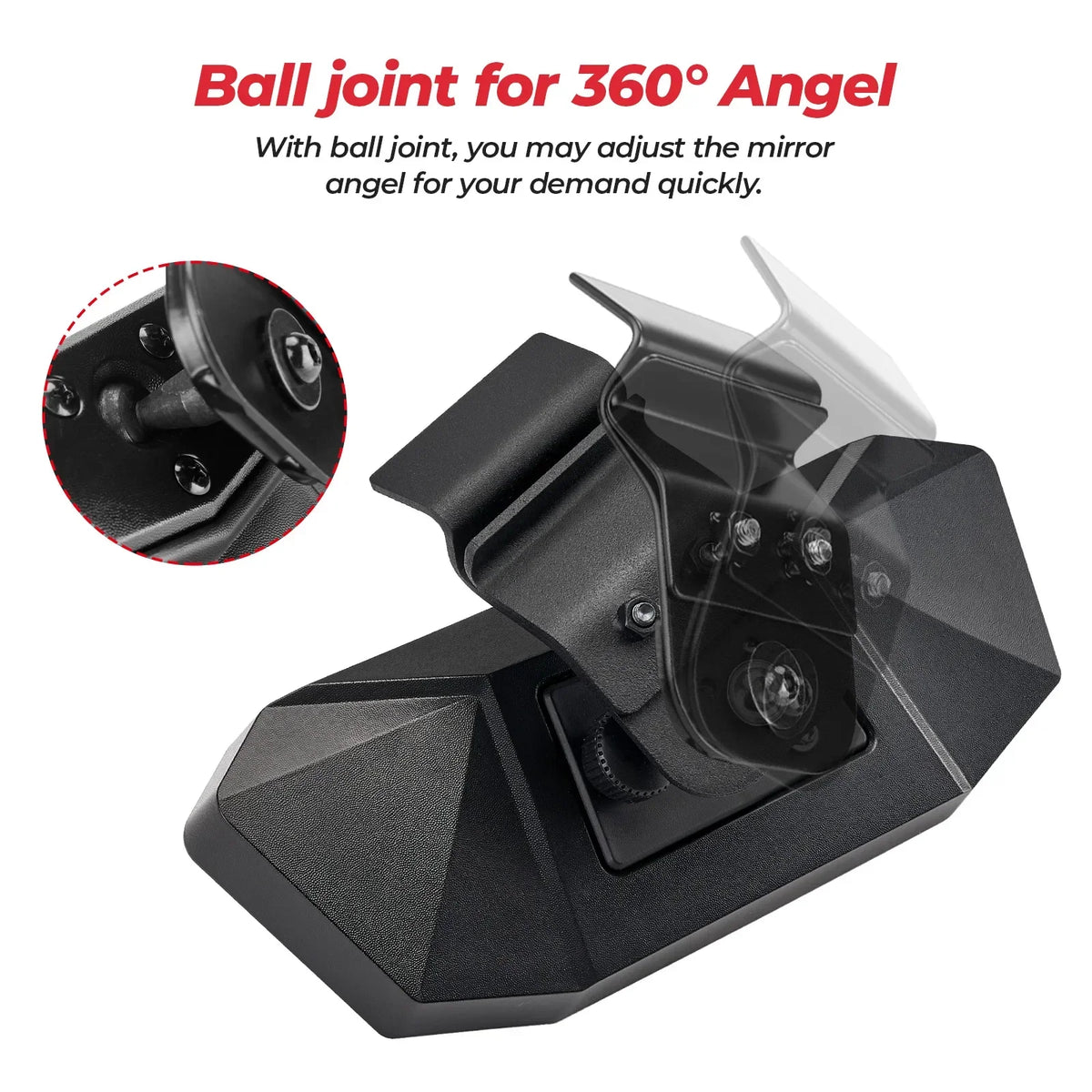 UTV Convex Rearview Mirror – Can-Am Defender & Polaris Ranger