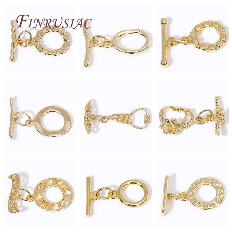18K Gold Plated Brass OT Toggle Clasps – DIY Jewelry Making
