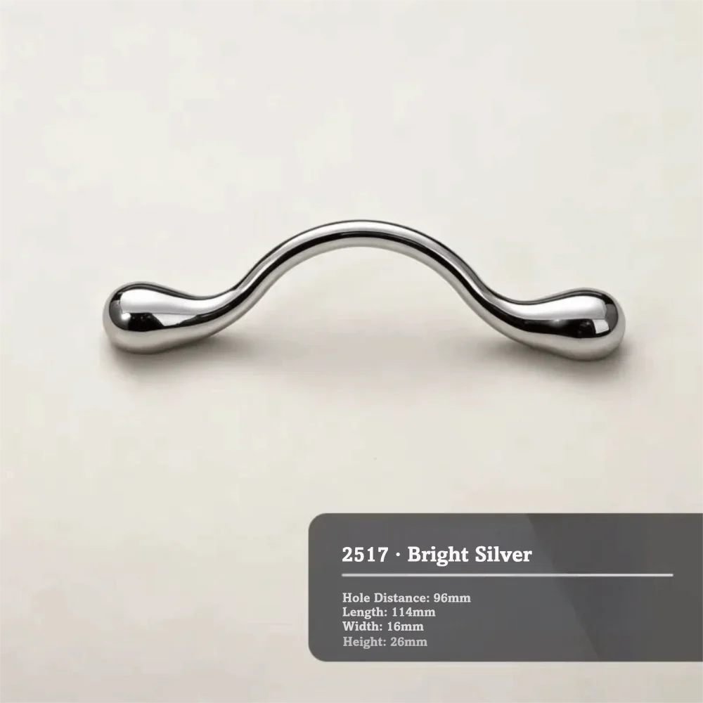 Retro Zinc Alloy Cabinet Handles French Style Gold Silver Pull