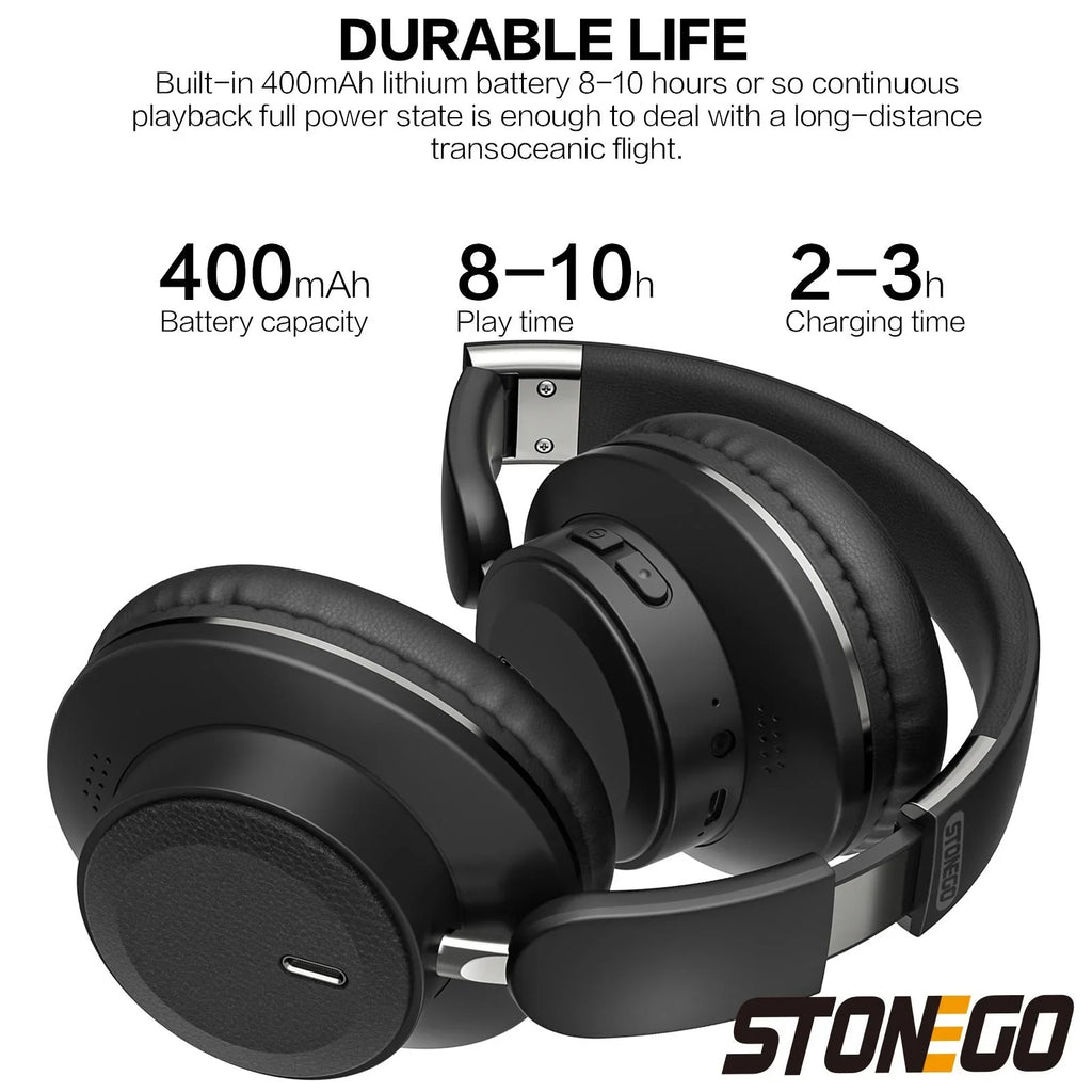 STONEGO BT 5.3 Foldable Over-Ear Wireless Headphones
