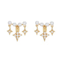 Wireless Earbud Charms – White Beads & Faceted Dangles Pair