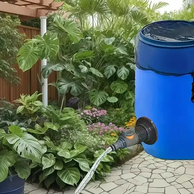 1/2-Inch PVC Tank Connector with On/Off Irrigation Valve
