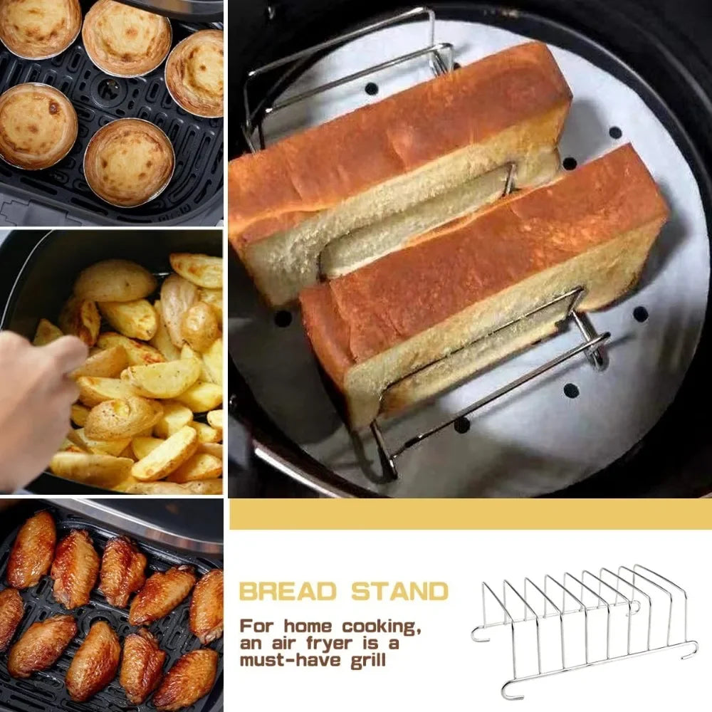 Stainless Steel Bread Cooling Rack & Plate Storage Organizer