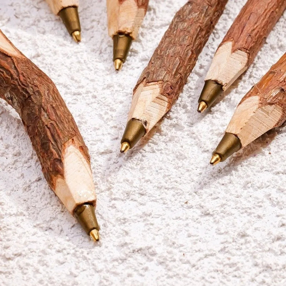 Handmade Natural Crystal Ballpoint Pen – Wooden Wand Writing Pen