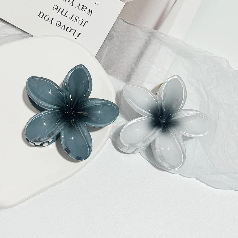 Korean Hawaiian Gradient Flower Hair Claw Clip for Women