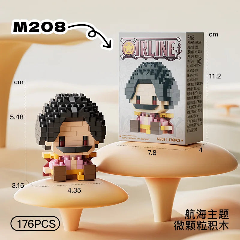 One Piece Anime Mini Block Figures – 20 Styles | 3D Assembly Toy