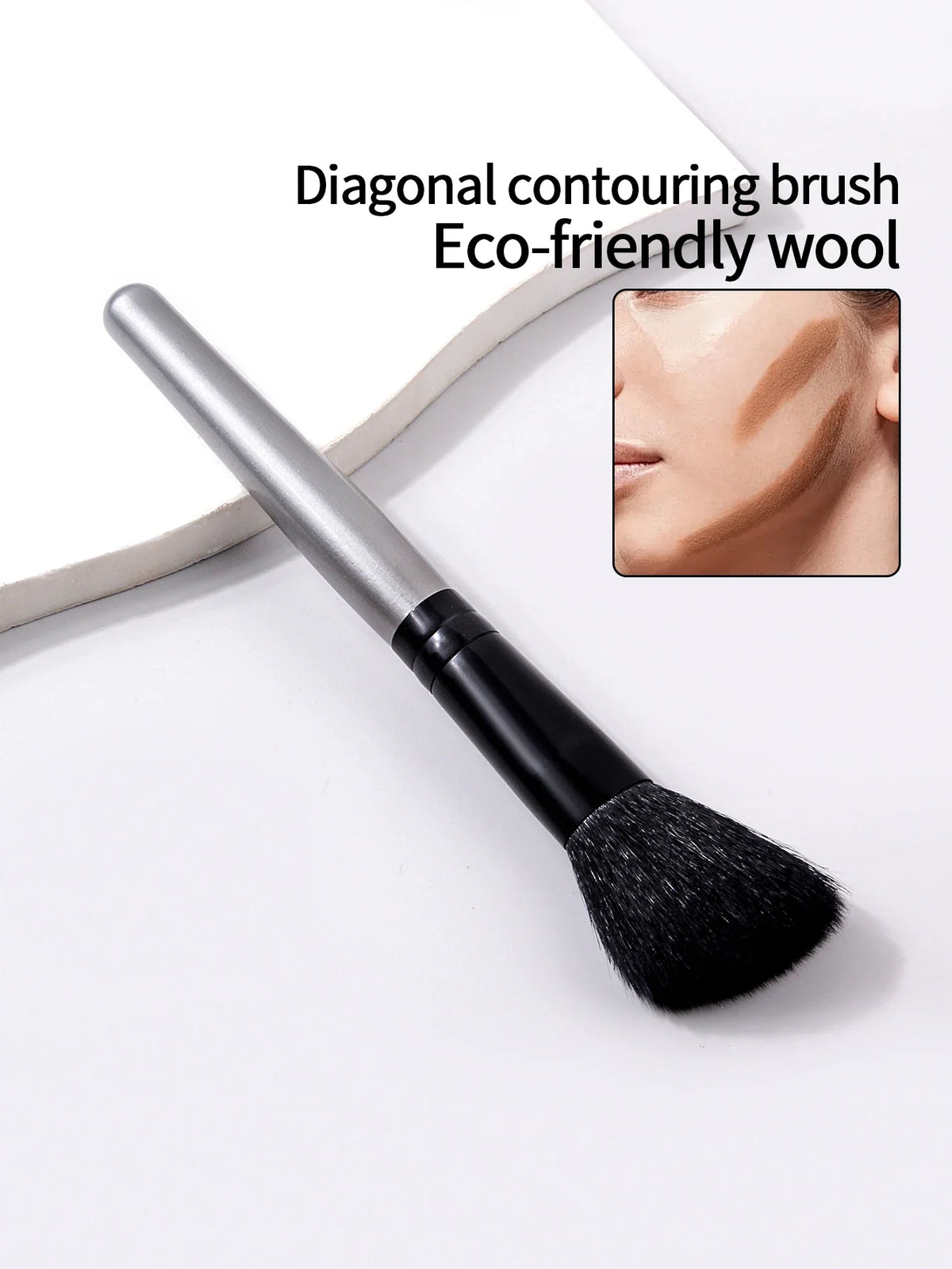 Goat Hair Bevel Contour Blush & Highlight Brush | Nixie