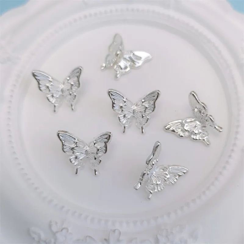 20Pcs Antique Silver Butterfly Charms for DIY Jewelry Making