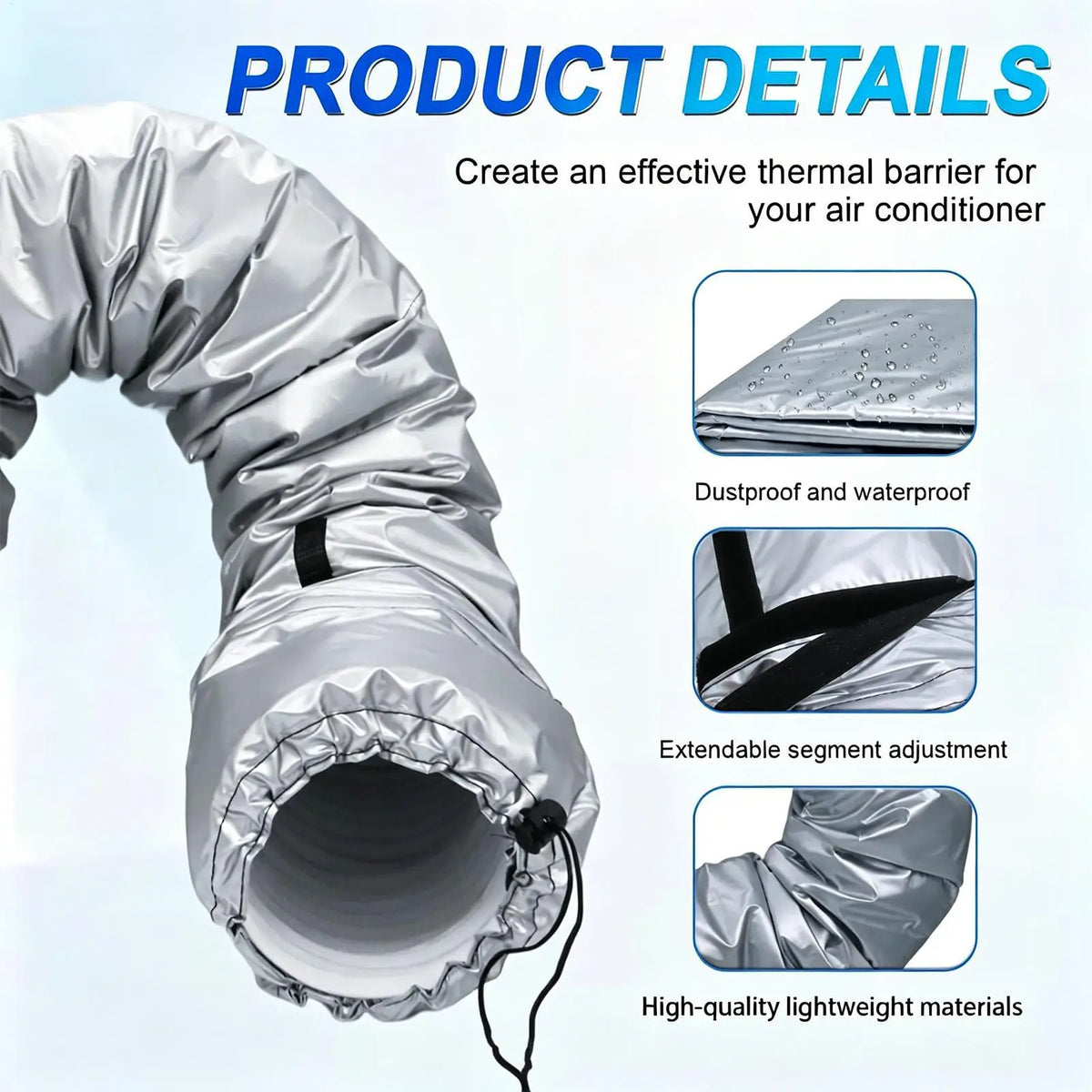 AC Hose Insulation Sleeve | Heat-Resistant Portable AC Cover