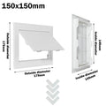 White ABS Access Panel Hatch Cover – Wall & Ceiling Inspection Door