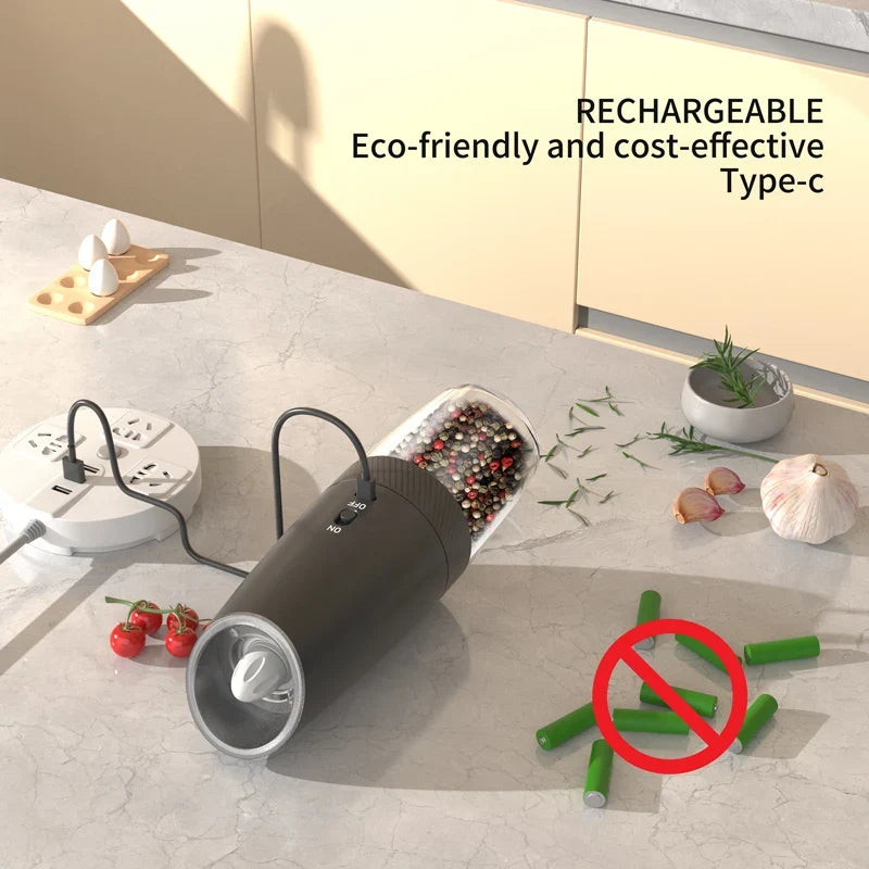 CLITON Electric Pepper & Salt Grinder | USB Rechargeable Mill