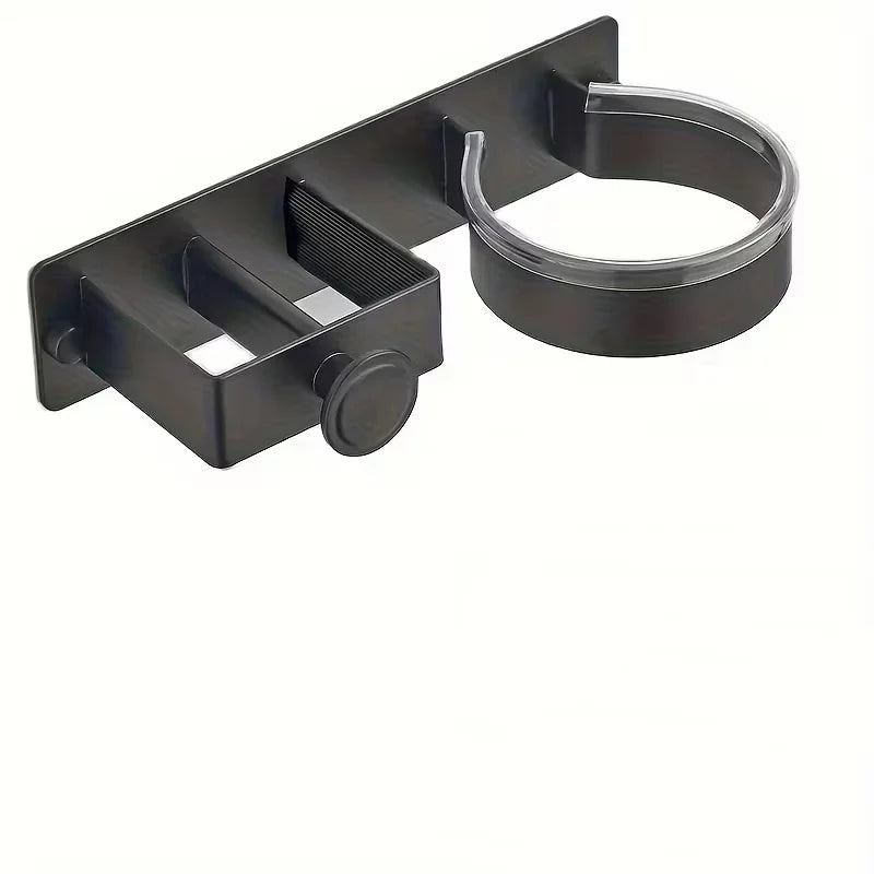 Wall-Mounted Metal Hair Dryer & Straightener Storage Rack