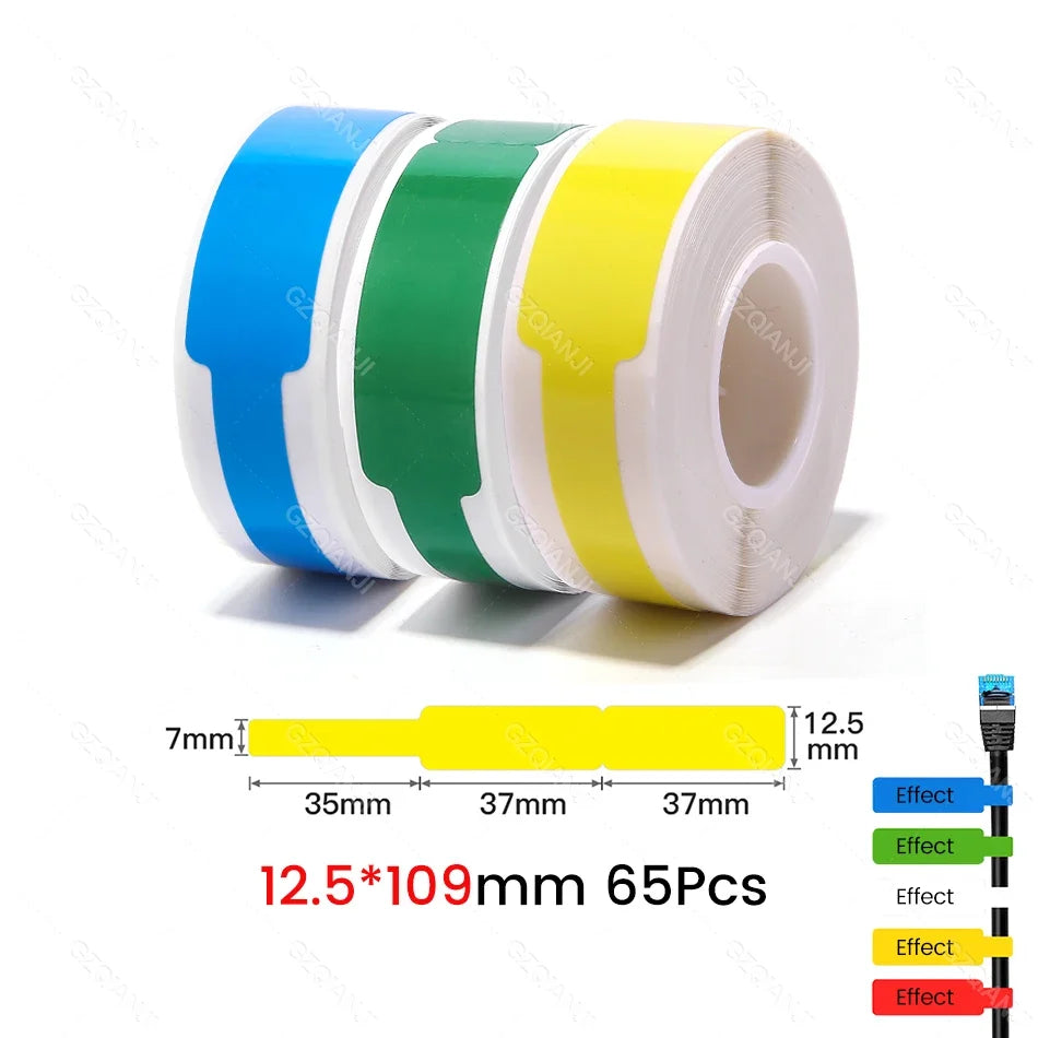 Niimbot Thermal Cable Label Stickers – Waterproof Self-Adhesive Tags