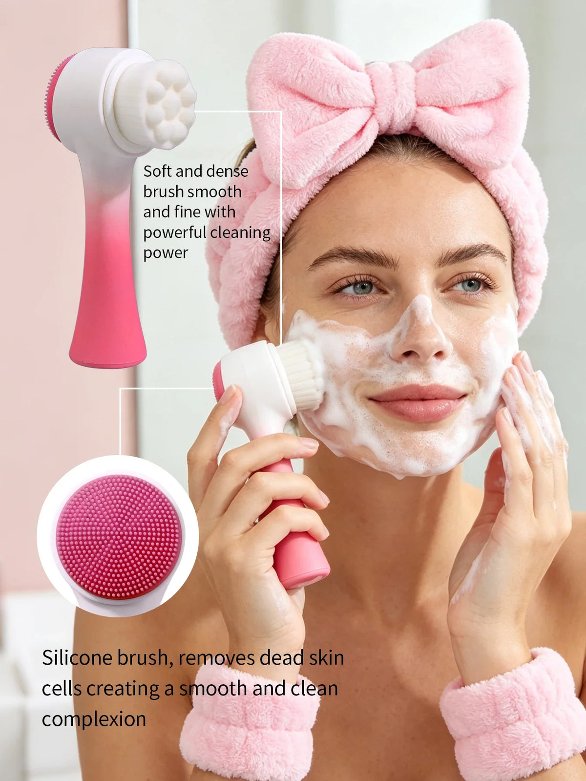 7-Piece Makeup Tool Set – Hair Band, Puffs & Facial Brush Kit