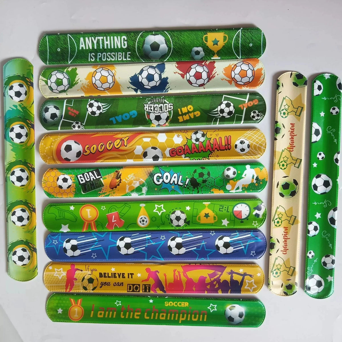 Soccer Slap Bracelets Kids Party Favors – 12/24 Pack