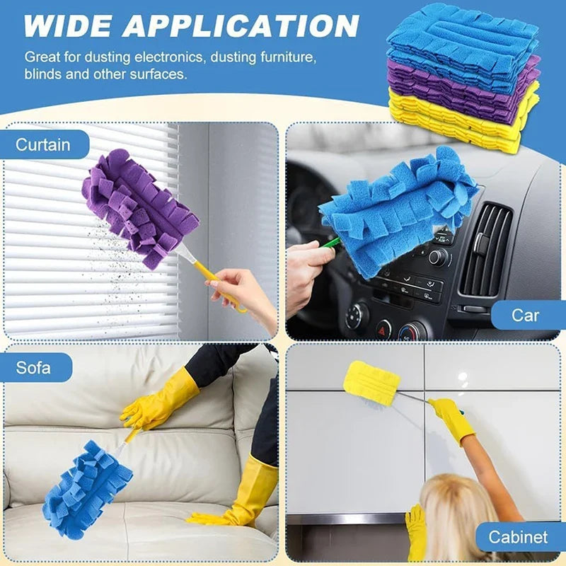 360° Electrostatic Microfiber Duster Refills – Washable & Reusable