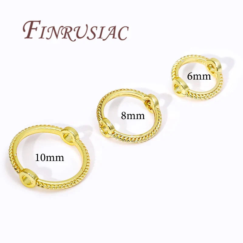 20Pcs 18K Gold Plated Bead Frames | DIY Jewelry Spacers