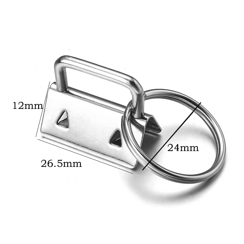 10pcs Metal Belt Clip Key Fob Foldover Connector DIY Hardware