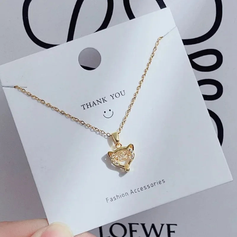 Women's Gold Plated Zircon Choker Necklace – Elegant Chain
