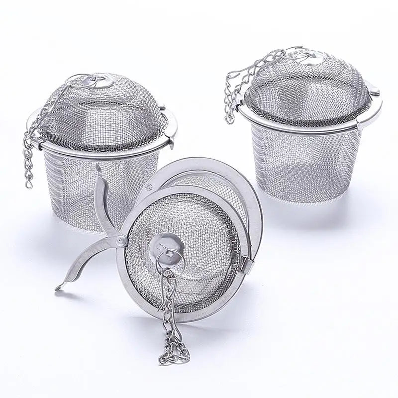 Stainless Steel Tea Ball Infuser & Spice Strainer with Chain