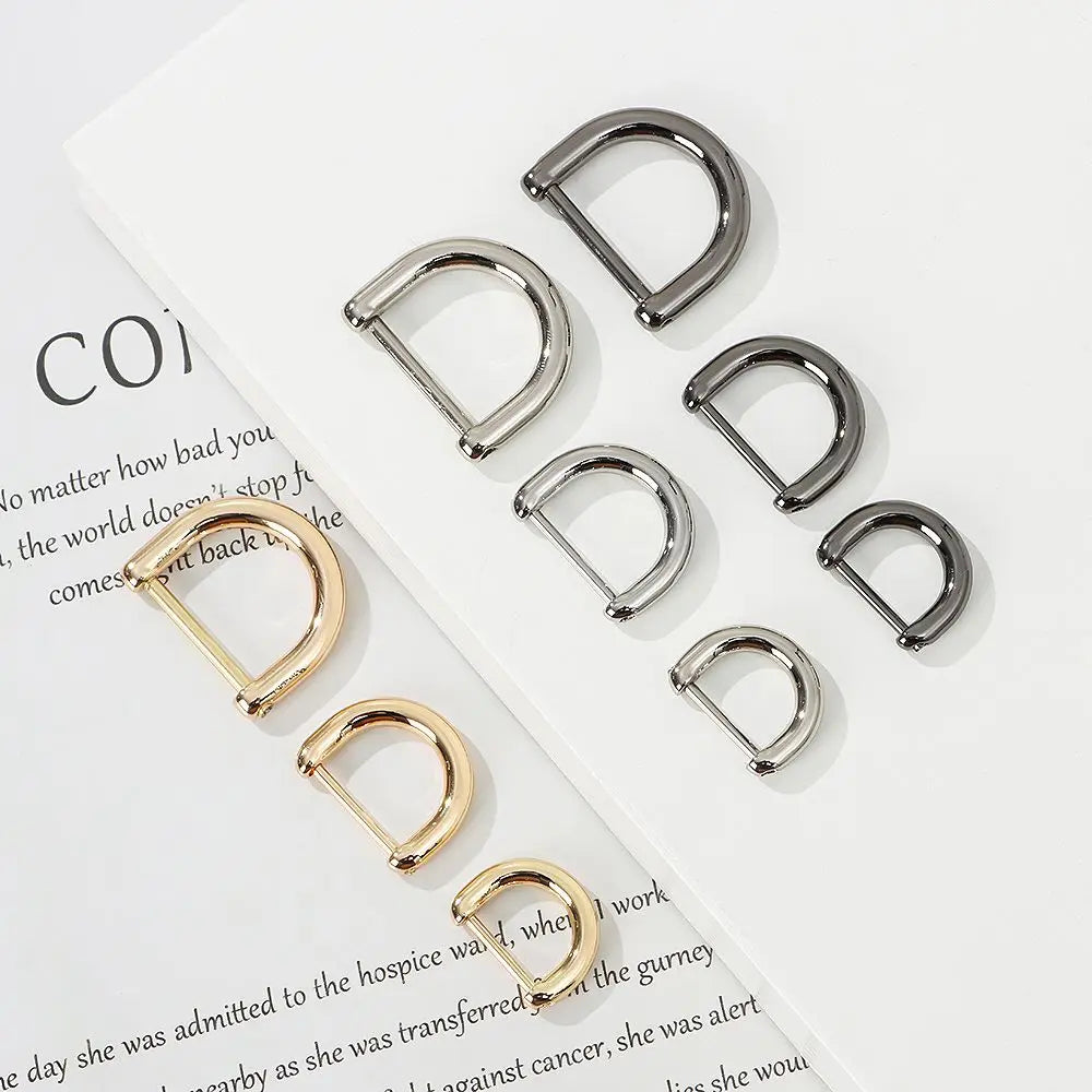 Metal Screw D-Ring Buckle for Bag Straps & Leather Crafts