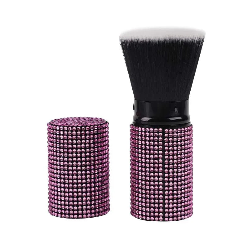 Telescopic Rhinestone Makeup Brush – Fluffy Blush & Powder