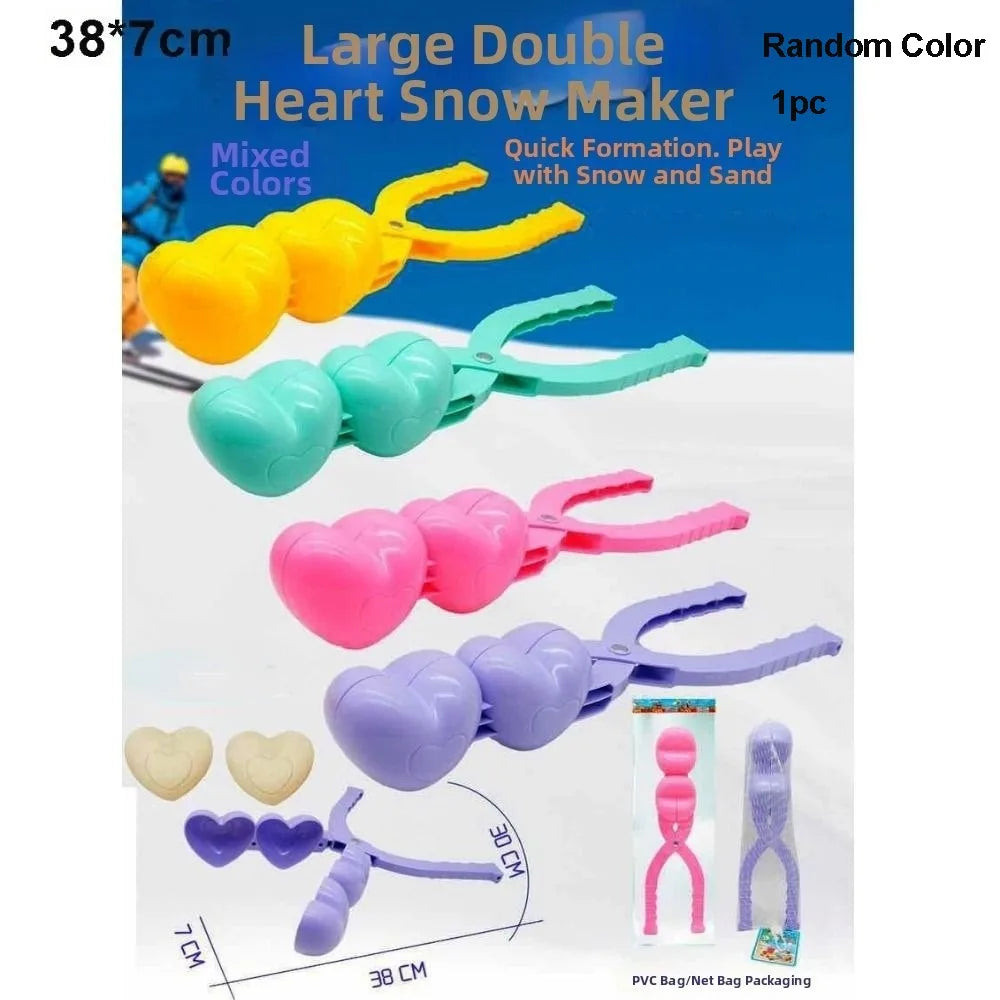 Snowball Maker Clip Tongs – Heart, Snowflake & Duck Molds