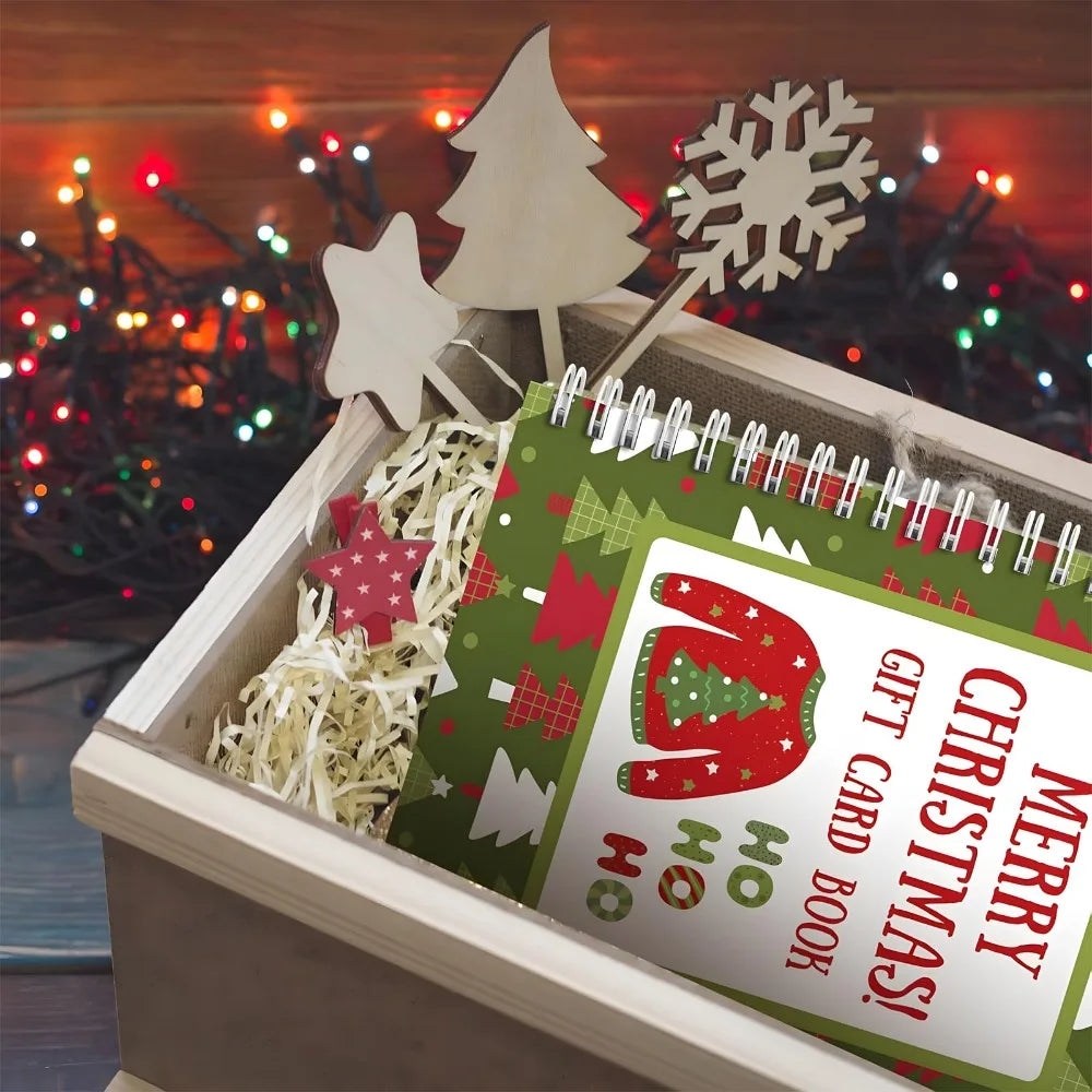 Spiral-Bound Christmas Gift Card Book – DIY Multicolor Paper