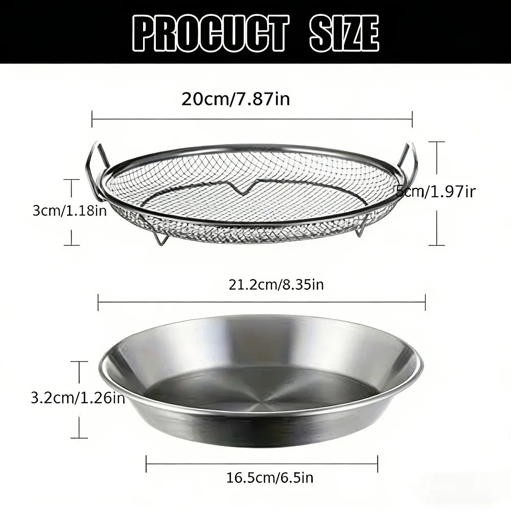 20cm Stainless Steel Oil Filter Strainer Basket with Handle