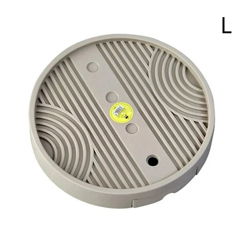 Round Caster Flower Pot Tray with Drainage – 3 Sizes