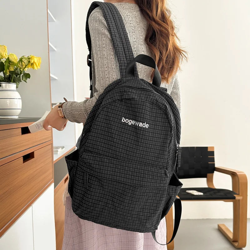 Korean Polka Dot Women's Backpack – Lightweight 20–35L