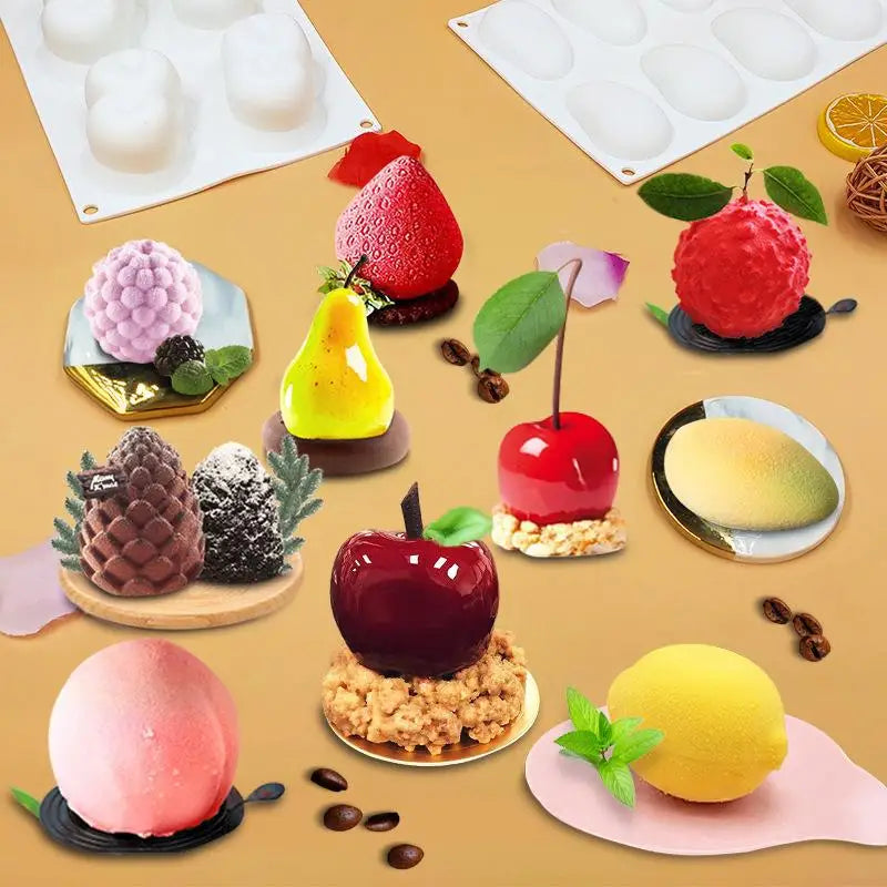 Mango Silicone Cake Mold – Flexible Mousse & Dessert Baking Tray
