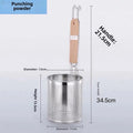 Stainless Steel Pasta Basket Strainer – Wooden Handle