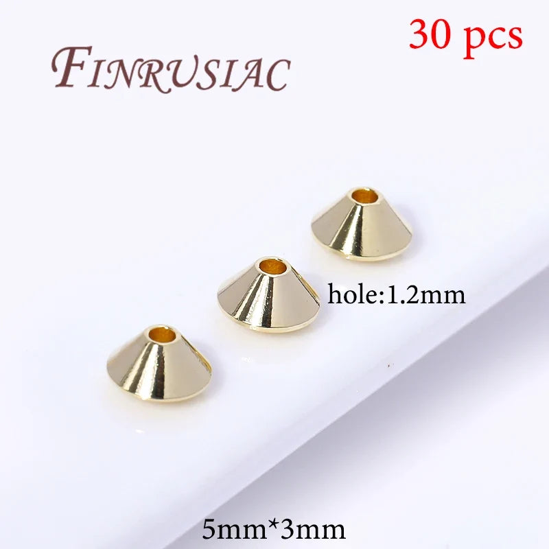 Gold Plated Brass Spacer Beads – DIY Jewelry Findings 6mm×8mm