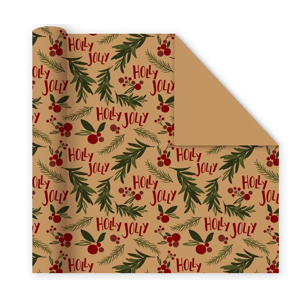 Vintage Christmas Gift Wrapping Paper – Santa & Tree DIY Craft