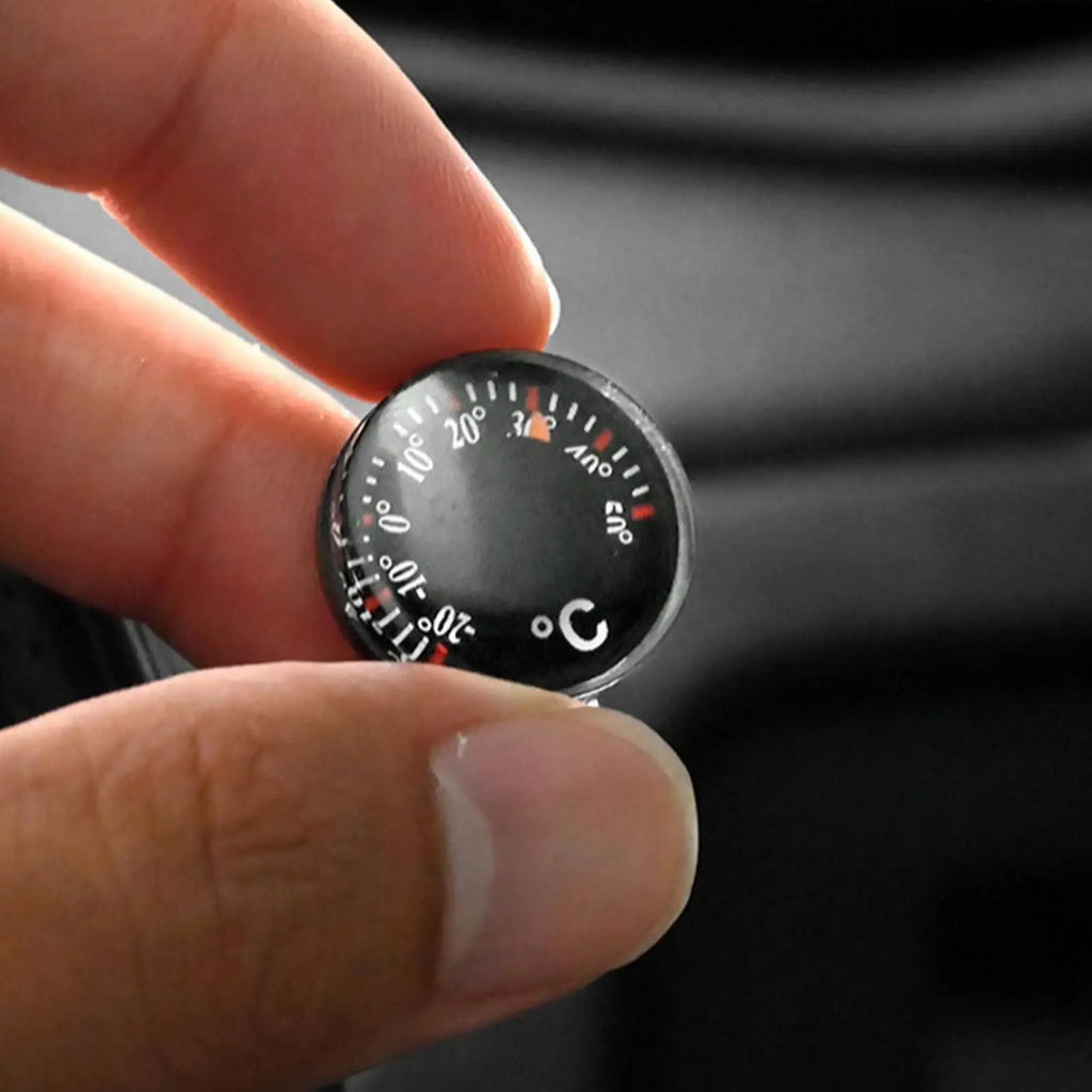Mini Circular Car Thermometer – Waterproof, No Battery Needed