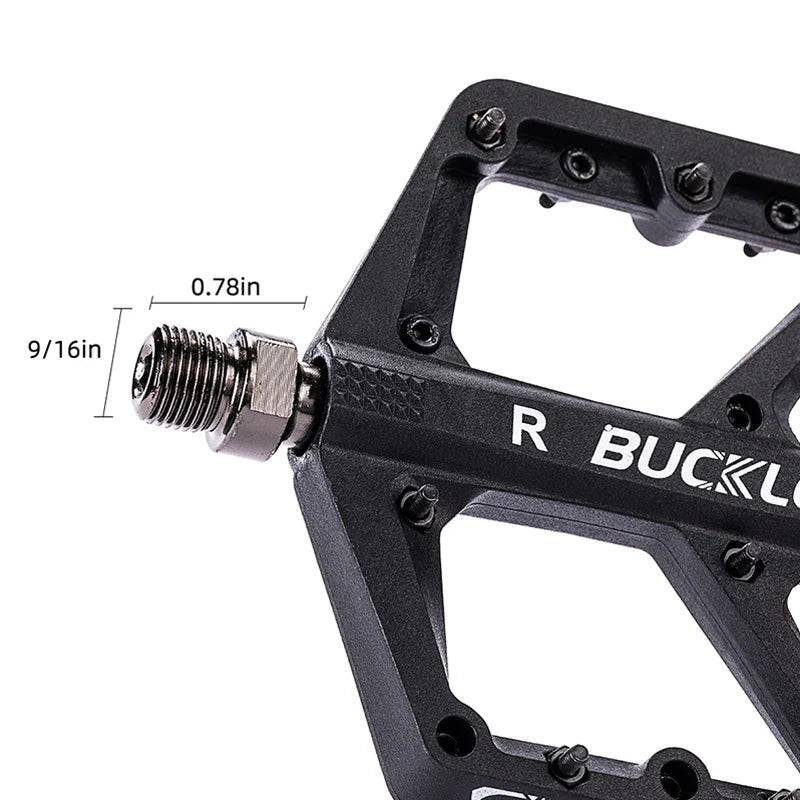 BUCKLOS Flat Bike Pedals DU Bearing MTB BMX Anti-Slip Platform